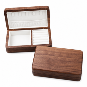 Scatola <span class=keywords><strong>Portagioie</strong></span> in <span class=keywords><strong>Legno</strong></span> per Donne, Custodia da Viaggio e Regalo per Damigelle, Elegante Scatola Portaoggetti in <span class=keywords><strong>Legno</strong></span> <span class=keywords><strong>di</strong></span> Noce, Regalo per Lei, Magazzino USA - Product Image 1