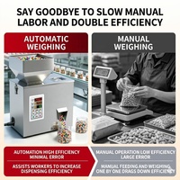 Machine de remplissage semi-automatique multifonctionnelle pour poudres et granulés, avec pesage, pour lait en poudre, noix, graines, granulés, aliments secs pour animaux