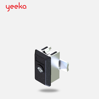 Poignée de commande à bascule Yeeka 1127 en zinc moulé sous pression, verrouillage à 3 points pour armoires électriques avec cylindre de verrouillage à commande manuelle