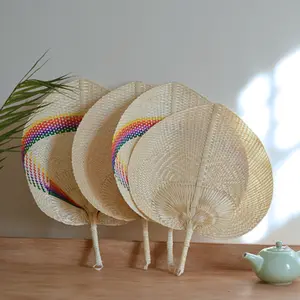 Chinese Style Handmade Fan Retro Natural Bamboo Braided Fan New Summer Cooling Hand Fan Art Crafts Home Decorations