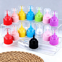 Bouchon torsadé coloré de 24 mm pour bouteille de condiment à presser, bouteilles de condiment en plastique à presser avec couvercles à visser