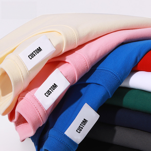 เสื้อยืดคอกลมแขนสั้นผู้ชายแบบมีลายริบ สีพื้น สไตล์ลำลอง สตรีทแวร์ - Product Image 2