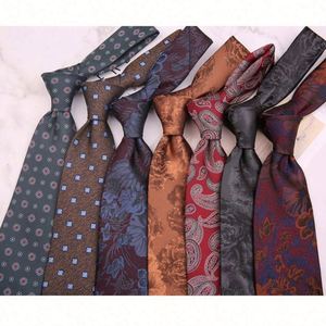 New Style 8cm Casual Silk Business Neck <b>Tie</b> with Box Custom Color Gift Wholesale Floral Print OEM Accepted for Men - Product Image 1
