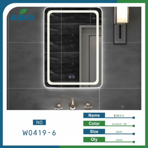 LED rettangolare specchio da bagno luce quadrato Frameless di vetro personalizzabile forma intelligente a parete per le case moderne per alberghi - Product Image 1