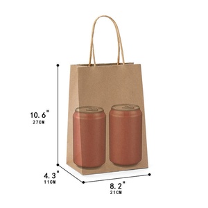 In Stock <b>Biodegradable</b> Reusable Take Away <b>Packaging</b> Bag with Twisted Handle Custom Die Cut Handle Shopping Kraft Paper Bag - Product Image 6