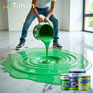 Revêtement de sol époxy auto-nivelant, résistant à l'usure et antidérapant, <span class=keywords><strong>peinture</strong></span> époxy colorée pour sols en béton d'usine/domicile - Product Image 1