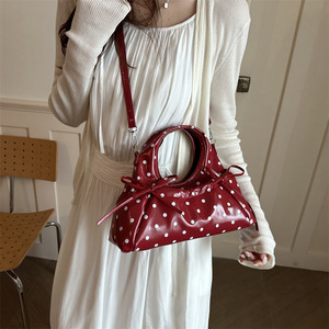 Sac à bandoulière/à porter croisé polyvalent pour femme, style coréen, nouvelle collection Printemps/Été 2026, haut de gamme, à pois - Product Image 2