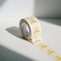 Etiquetas en rollo de papel de aluminio de plata de lujo personalizadas con logotipo de marca para embalaje de productos promocionales pegatinas decorativas