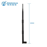 Antenne WIFI pliable omnidirectionnelle à double bande en caoutchouc 2.4GHz 5.8GHz 9dB pour routeur