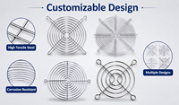 Rejilla de seguridad de malla metálica para ventilador, con certificación CE, OEM personalizado, 60mm 80mm 120mm, protector de dedos para escape, para uso doméstico