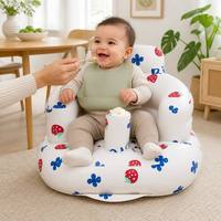 Sillón de PVC para Bebés con Bomba de Aire Integrada, Diseño de Fresa Grande, para Aprender a Sentarse y Alimentarse, Uso en Interiores y Exteriores