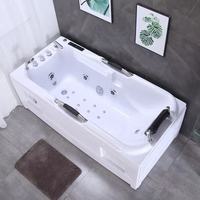 Baignoire SPA moderne autoportante en acrylique avec jets d'air et robinet de douche, baignoire de massage