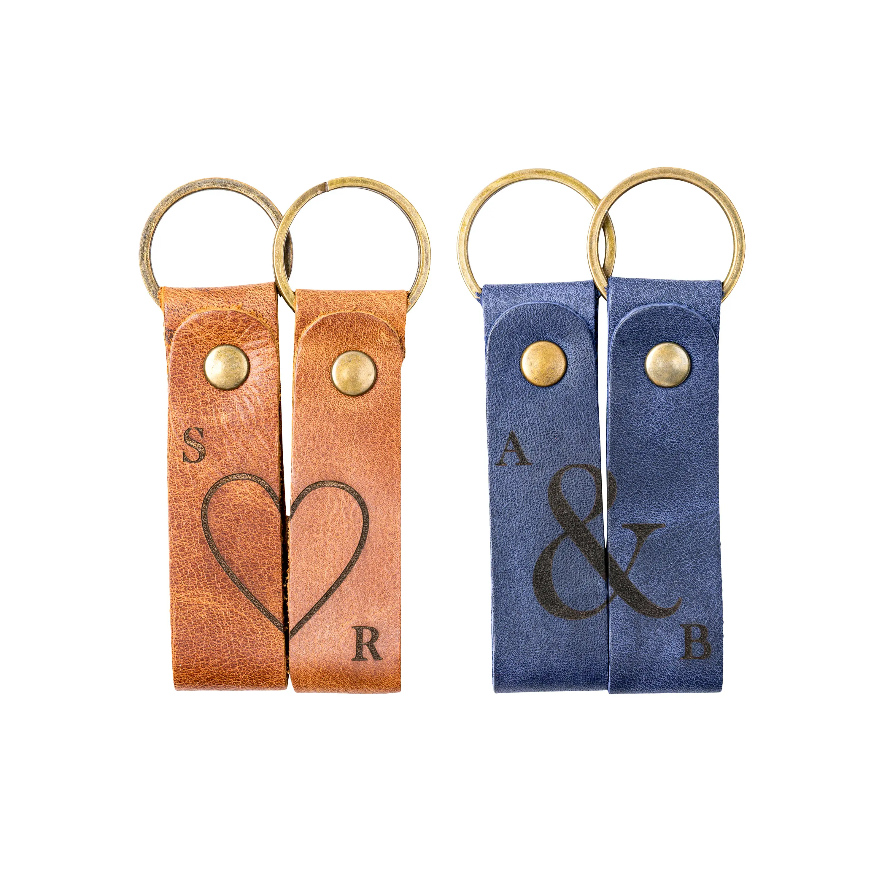 Custom Leather Light Keychain for Couples Personalized Keychain for Women and Him Valentine's Day and Anniversary Gift