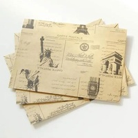 Nouveau design d'enveloppe en papier kraft brun vintage avec graine d'enveloppe kraft gommée