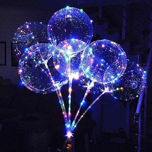 Ballon LED avec bâtonnets, ballon transparent lumineux, décorations pour mariage, anniversaire, fête, enfants, globos LED, cadeaux - Product Image 2