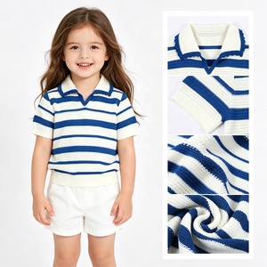 Maglietta <span class=keywords><strong>Polo</strong></span> a Maniche Corte in Fibra di Poliestere per Ragazze KR, per Uso Quotidiano Estivo - Product Image 4