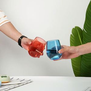 Copas de Vino de Plástico Reutilizables Personalizadas para Fiestas en Casa, Copas de Whisky sin Tallo de Plástico Irrompible - Product Image 2