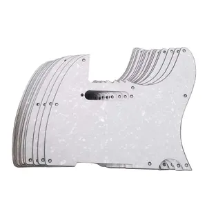 Pelat TL Pickguard 8 lubang 4Ply plat gores TL mutiara putih