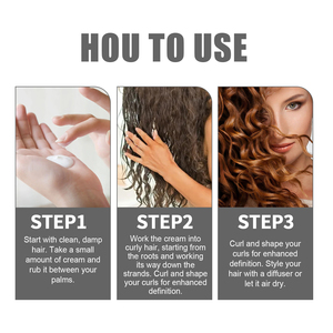 Jaysuing idratante e lucida crema per la riparazione dei capelli idratante per soffici capelli ricci con protezione contro il calore - Product Image 6
