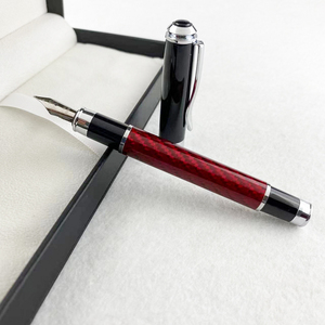 Productos de Moda GemFully 2025, <span class=keywords><strong>Pluma</strong></span> Estilográfica de Fibra de Carbono Metálica de Bajo <span class=keywords><strong>Precio</strong></span> y Alta <span class=keywords><strong>Calidad</strong></span>, Tinta Azul, Color Dorado - Product Image 3