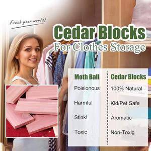 Blocs <span class=keywords><strong>de</strong></span> cèdre <span class=keywords><strong>rouge</strong></span> aromatique 100% naturels, <span class=keywords><strong>copeaux</strong></span> <span class=keywords><strong>de</strong></span> bois, planches et éclats pour placards, tiroirs et rangements, répulsif anti-mites au cèdre - Product Image 6