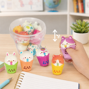Bulk Kawaii Dessert Cup Squishies Gentle Rebound Memory Foam <b>Fidget</b> Collection Birthday Party Favors For Children - Product Image 5
