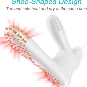Séchoir à chaussures portable à air chaud avec minuterie pour la maison et le dortoir, en plastique blanc, 110V - Product Image 4