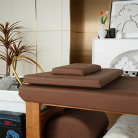 Table de massage électrique traditionnelle en métal pour salon de beauté, dossier réglable, design pliable - Chaise de shampoing thaïlandaise à usage commercial