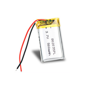 사용자 정의 802035 500mah 800mah 3.7v 리튬 폴리머 배터리 리튬 이온 셀 충전식 배터리 Lipo 배터리 - Product Image 4