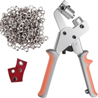 Pince à œillets métriques en fer de 10,5 mm, kit d'installation pour bâche, argent et orange