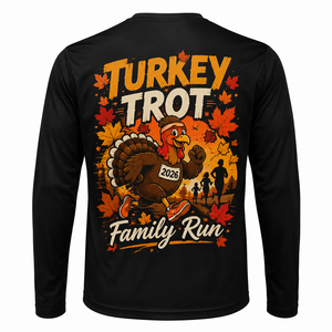 Custom Event Marathon Dry Fit 5k Turkey Race <b>Tshirt</b> Running Sublimation <b>Polyester</b> Family Run Shirt For Team - Product Image 2