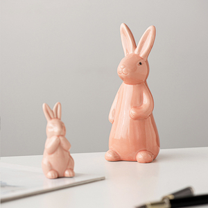 Buena Venta de fiesta vacaciones decoración del hogar forma de conejito de Pascua Rosa lindo conejo artículos de decoración del hogar decoraciones para el hogar para la sala de estar - Product Image 5