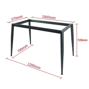 Nhà Máy Tùy Chỉnh Bàn Khung Sắt Bàn Khung Đồ Nội Thất Chân Bàn Văn Phòng Hiện Đại Tùy Chỉnh Hỗ Trợ Bột Sử Dụng Kim Loại Tráng Màu Đen - Product Image 6