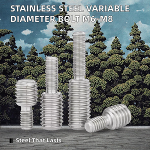 High Quality Stainless Steel Metric Large Head Bolt Conversion M6*6mm to M8*10mm Variable Diameter <b>Screw</b> DIN Standard Class 4 - Product Image 2