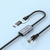 2.5 Gigabit LAN Ethernet câble adaptateur PD 100W TYPE C RJ45 90 degrés coude à Angle droit pour ordinateur portable téléphone Mobile Stock disponible