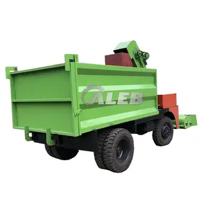 Automatic self unloading manure removal truck 2 square cow farm manure scraper