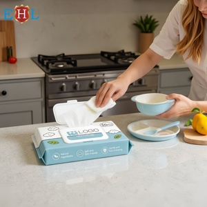 Lingettes de cuisine personnalisées avec logo OEM, grande taille, dégraissantes, lingettes humides à l'eau, nettoyage de cuisine, <span class=keywords><strong>prix</strong></span> d'usine du fabricant - Product Image 1