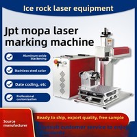 Nueva Máquina de Marcado y Grabado Láser UV Portátil JPT MOPA M7 con Enfriamiento por Aire, Color Negro, 20W-100W
