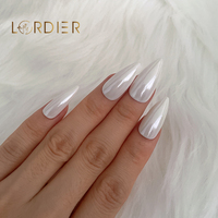 En gros Bonne Qualité Sirène Perle Blanc Ongles Chrome Poudre Brillant Nail Art Glitter