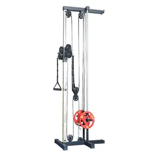 Lat mesin Pull down dinding dipasang dengan Lat Pull Down Bar berat yang dapat disesuaikan sistem kabel hitam-katrol