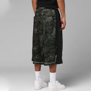 Shorts de basket streetwear pour hommes, en nylon patchwork, avec cordon de serrage, grande taille, motif camouflage, longueur genou, pour la course – Offre Spéciale - Product Image 2