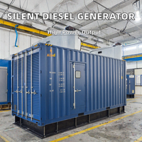 Genset Diesel Tipe Kontainer Silent Power Plant 600KVA-1200KVA AC Tiga Fasa Cadangan Daya Industri