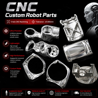 Servicio Personalizado de Piezas Estructurales de Robots Humanoides de Aleación de Aluminio con Mecanizado CNC de 5 Ejes de Alta Precisión