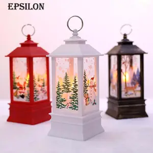 Epsilon室内圣诞装饰悬挂圣诞灯电池操作雪人圣诞老人塑料灯夜灯