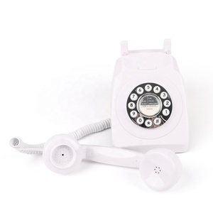 Téléphone fixe filaire rétro blanc OEM, boutons poussoirs, analogique, PSTN, pour la maison, l'hôtel, le bureau - Product Image 5