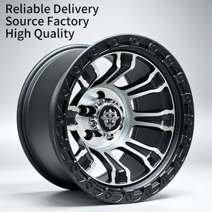 Rines FLowtone de Diseño Cóncavo de 15x10 Pulgadas, Color Negro Mate con Acabado Mecanizado, Aleación, ET-44, 6x139.7, 5x114.3, para Autos de Pasajeros - Product Image 1