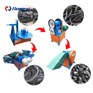 Double Knife Waste Rubber Car Tire Ring Cutter Recycling Slicing Machine Used Tires Strip Tire Cutting Machine