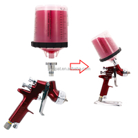 Kit complet de gobelet de mélange de peinture de 600 ml, pot de pistolet à peinture jetable