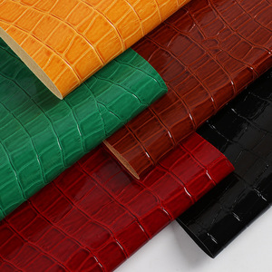0.8mm in rilievo con motivo a coccodrillo lucido lucido tessuto tirato in PVC borsetta in pelle morbida confezione per mobili - Product Image 1