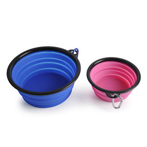 Ciotola per animali domestici in Silicone portatile alimentatore lento ciotola per cani pieghevole a sublimazione ciotola per cani pieghevole antiscivolo bianca - Product Image 6